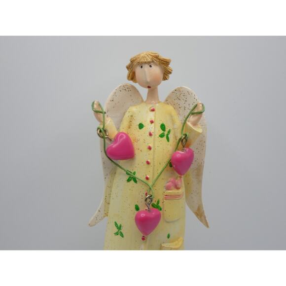 Greenbrier International Polystone Lady #610 Angel with Hearts - Vintage - Picture 5 of 6